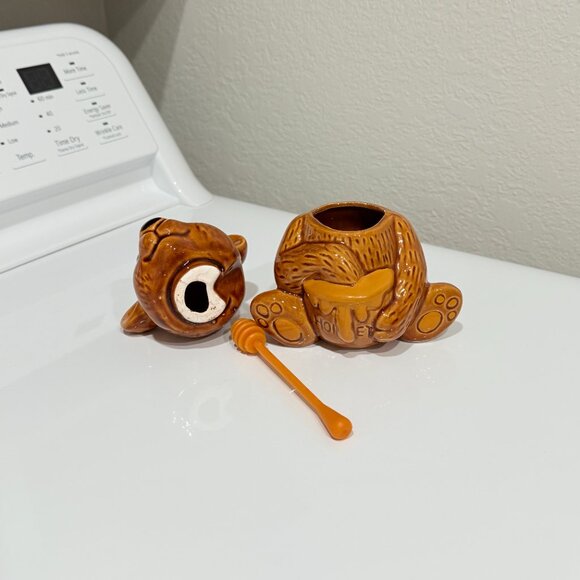 Vintage Teddy Bear Honey Pot Made in Taiwan - Picture 12 of 15